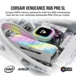 Corsair Vengeance RGB Pro SL 32GB (4x8GB) DDR4 3200 (PC4-25600) C16 1.35V – White (CMH32GX4M4E3200C16W)
