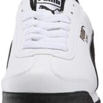 PUMA Men’s Roma Basic Fashion Sneaker, White/Black Leather – 8 D(M) US