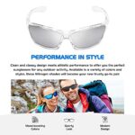 Nitrogen Polarized Wrap Around Sport Sunglasses for Men Women UV400 Driving Fishing Running Cycling Baseball Softball Golf Wraparound Sports Shades Sun Glasses