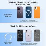 Tiafife for Magsafe Car Mount – 2 in 1 Magnetic Phone Holder for Car – 1s Put and Take – 48 Super Magnet + Super 3m Adhesive – Fit for Vent Dashboard and Compatible with All Smart Phones White Black