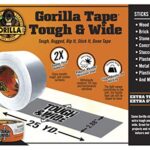 Gorilla Tough & Wide Duct Tape, 2.88″ x 25 yd, White, (Pack of 1)