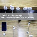 DRIVUU White Cable Management Organizer Kit 4 Cable Sleeve Split,47Cable Clips 12Cord Clips Holder,22 Cable Ties, 20 Adhesive Wall Cable Tie, 200Fasten Cable Ties for TV Electronics(293 PCS)