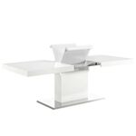 Modway Vector 71″ to 95″ Contemporary Modern Expandable Dining Table in White Silver