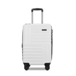 PRIMICIA GinzaTravel PC+ABS suitcase Spinner Wheels scratch-resistant Lightweight Spinner Expandable Suitcase, Universal wheel, TSA lock (White, Carry-On 20″)