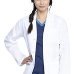 Dickies Women’s 28″ Poplin Lab Coat 84401, S, White