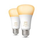 Philips Hue White Ambiance 2-Pack A19 LED Smart Bulb, Bluetooth & Zigbee compatible (Hue Hub Optional),Works with Alexa & Google Assistant – A Certified for Humans Device, 7.5W