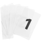 SOLUSTRE 10 Pcs Digital Card Wedding Cards Plastic Tags Table Tent Cards Table Seating Cards Table Number Disc Hotels Parties Number White Number Cards for Home Number Digital Cards 1-10