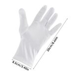 Short Satin Gloves Wrist Length Opera Gloves Women’s Gown Gloves Wedding Bridal Gloves for Dinner Banquet Tea Party (White)