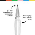 Smudge-resistant White Gel Pen 0.7mm Fine Point for Artists, Art Drawing, Sketching & Writing (3pack) – White Ink Pen Highlight Fineliner – Archival Gel Ink – Opaque on Black Paper