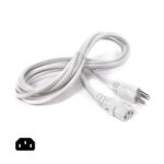 10 Feet, White – 3 Prong AC Power Cable for Computer, Medical, Server, & Desktop – 10 ft Three Prong Power Supply Cord – C13 Power Cord – NEMA 5-15P to C13 / IEC 320-10 Foot (3 Meter), White