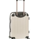 Rockland London Hardside Spinner Wheel Luggage, White, 3-Piece Set (20/24/28)