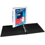 Avery Heavy-Duty Dual Color 3 Ring Binder, 1/2 Inch Slant Rings, White/Black View Binder (17880)