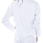 NY Threads Professional Lab Coat for Women, Apparel, Full Sleeve Cotton Blend Long Medical Coat (White, Medium)