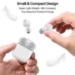 TOZO T6 True Wireless Earbuds Bluetooth 5.3 Headphones Touch Control with Wireless Charging Case IPX8 Waterproof Stereo Earphones in-Ear Built-in Mic Headset Premium Deep Bass White