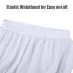 UTTPLL Baby Bloomers for Toddler Girls Boys Cotton Linen Basic Shorts Newborn Infant Ruffle Diaper Covers Kids Cute Loose Harem Shorts White 9-12 Months