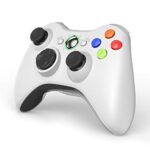 VOYEE Wireless Controller Compatible with Microsoft Xbox 360 & Slim/PC Windows 10/8/7, with Upgraded Joystick/Double Shock (White)