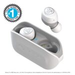 JLab Go Air True Wireless Bluetooth Earbuds + Charging Case | Dual Connect | IP44 Sweat Resistance | Bluetooth 5.0 Connection | 3 EQ Sound Settings Signature, Balanced, Bass Boost… (White)