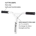 Albott Pro Scooters Stunt Scooter – Complete Trick Scooters Beginner Freestyle Sports Kick Scooter with Fixed Bar Scooter for 8 Years and Up,Teens,Adults (White)