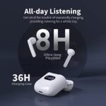 Wireless Earbuds, Bluetooth 5.3 Earbuds 36H Playtime with LED Power Display Charging Case Premium Sound Bluetooth Headphones Built-in Mic Crystal-Clear Calls Earphones for Workout/Home/Office