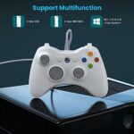 YAEYE PC Wired Controller, Game Controller for Xbox 360 with Dual-Vibration Turbo Compatible with Xbox 360/360 Slim and PC Windows 7,8,10,11(White)…