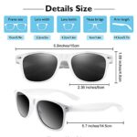 Bouiexye 48 Pack Party Sunglasses Bulk for Kids Birthday Summer Wedding Party Goody Bag Fillers Supplies (White)