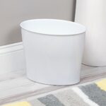 iDesign InterDesign Plastic Wastebasket Trash Bathroom, Bedroom or Office – 10 litres,White Nuvo Waste Can
