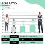 AnyZip Carry On Luggage 21″ Hardside PC ABS Lightweight USB Suitcase with Wheels TSA Lock White