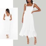 Yazinie Dresses for Women,Wedding Guest Dresses for Women,Formal Dresses for Women,Cocktail Dress,Homecoming Dresses (White)