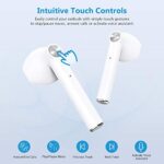 Wireless Earbuds, HSPRO Bluetooth Earbuds Touch Control in-Ear True Wireless Bluetooth Headphones, 20 Hrs Playtime with Charging Case, Hi-Fi Stereo Earbuds with Built-in Mic for Sports Work, White