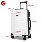 Feybaul Luggage Suitcase PC ABS Hardshell Carry On Luggage with Spinner Wheels