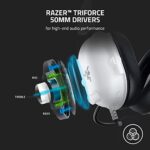 Razer BlackShark V2 X Gaming Headset: 7.1 Surround Sound – 50mm Drivers – Memory Foam Cushion – for PC, PS4, PS5, Switch, Xbox One, Xbox Series X|S, Mobile – 3.5mm Audio Jack – White