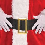 Amscan 393229 Santa Cotton Gloves, Adult Size, White