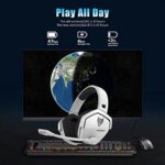NUBWO G06 Wireless Gaming Headset with Microphone for PS5, PS4, PC, Mac (White)