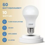 Feit Electric LED Light Bulbs, A19 60W Equivalent, Non Dimmable, 800 Lumens, A19 LED Light Bulbs, E26 Base, 2700k Soft White, A19 LED Bulbs, 10 Year Lifetime, 4 Pack, A800/827/10KLED/4