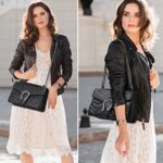 MYHOZEE Crossbody Purses for Women, Quilted White Shoulder Bag Leather Chain Satchel Purse Ladies Handbags Evening Bag