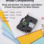 Oozmas Tz Tape 12mm 0.47 Inch Laminated White Replacement for Brother P-Touch Label Tape TZe-231 Compatible with Brother Ptouch D400 D210 1280 1290 1880 2040 Label Maker Tape, Black on White, 4 Pack