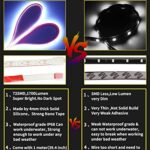 YM E-Bright Car Led Strip Lights Cuttable Underwater Marine Underglow Led Lighting for Boat Motorcycle Trucks Golf Cart Interior Exterior Waterproof IP68 24inch 60CM 72SMD 12v,White(Pack of 4)