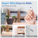 Mini Spy Hidden Camera 4K Indoor Small WiFi Wireless Nanny Cam Home Security Cameras Tiny Office Secret Surveillance Cams with 100 Days Standby Phone APP AI Human Detection Auto Night Vision (White)