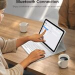 CHESONA Keyboard Case for iPad 10th Generation 10.9inch – 2022, Detachable Bluetooth Keyboard, Stand Folio Keyboard Cover with Pencil Holder, Rechargeable Keyboard for New iPad 10th Gen 2022,White