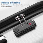 Coolife Luggage Expandable 5 Piece Sets PC+ABS Spinner Suitcase 20 inch 24 inch 28 inch (white grid)