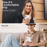 Vooii Compatible with iPhone 11 Case, Upgraded Liquid Silicone with [Square Edges] [Camera Protection] [Soft Anti-Scratch Microfiber Lining] Phone Case for iPhone 11 6.1 inch – White