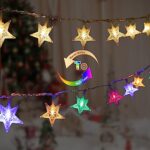 Star String Lights Plug in – 33 ft 100 LED Star Fairy String Lights with Remote and Timer, Waterproof for Bedroom Tent Loft Bed Shelf Porch Patio Garden Wedding Party Décor, Warm White + Multicolor
