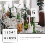 NOLITOY 10 pcs digital card table number disc numbered table tents party event seat number wedding cards table tent cards plastic tags number cards for home plastic table number cards