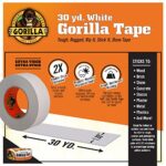 Gorilla Tape, White Duct Tape, 1.88″ x 30 yd, White, (Pack of 1)