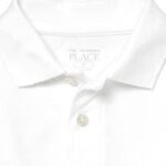 The Children’s Place baby boys And Toddler Short Sleeve Pique School Uniform Polo Shirt, White Single, 5T US