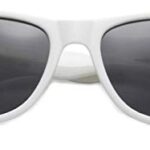 My Shades – Retro 80’s Classic Rectangle Sunglasses (White, Smoke)