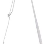 B BRENTANO Vegan Leather Multi-Pocket Crossbody Purse/Clutch with Card Slots, Removable Wristlet & Adjustable Shoulder Strap (White Silver)