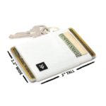 Thread Wallets Slim Minimalist Elastic Wallet for Men & Women | Small Credit Card Holder for Front Pocket (Off White)