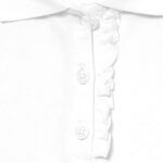 The Children’s Place girls Short Sleeve Ruffle Pique School Uniform Polo Shirt, White, Medium US
