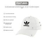 adidas Originals Men’s Relaxed Fit Strapback Hat, White/Black, One Size